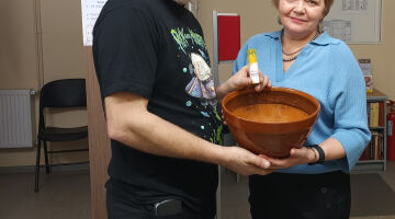 Tikšanās ar izstādes ‘’Kad sirds klusi dzied’’ autori Katerynu Baranovu