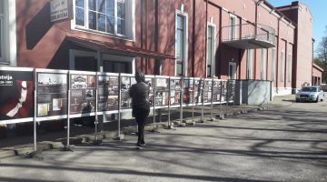 Okupācijas muzeja vizuāla informācija:  ”Latvija 1939. -1991.: no okupācijas līdz brīvībai”