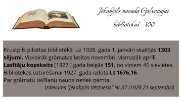 Bibliotēkai 100 - bibliotēkas vēstures stāsts