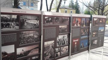 Okupācijas muzeja vizuāla informācija:  ”Latvija 1939. -1991.: no okupācijas līdz brīvībai”