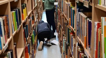 Atjautības spēle “Ceļo bibliotēkas plauktos”