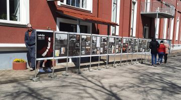 Okupācijas muzeja vizuāla informācija:  ”Latvija 1939. -1991.: no okupācijas līdz brīvībai”