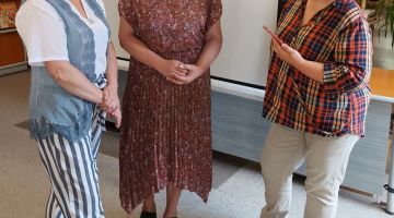 Tikšanās ar Jēkabpils 3. vidusskolas izstāžu “Radošās domas perspektīvā“ un “Mīlam” radītājām