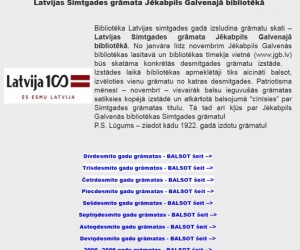 Balsošana no bibliotēkas mājas lapas