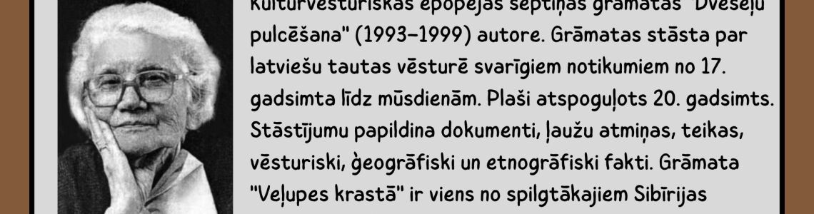 No bibliotēkas krājuma un virtuāla novadpētniecības izstāžu cikls “1 autors + 1 tulkotājs = 2 grāmatas. Latviešu autoru grāmatas krievu valodā” Melānija Vanaga ‘’Veļupes krastā’’