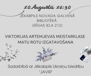 Viktorijas Artemjevas matu rotu meistarklase