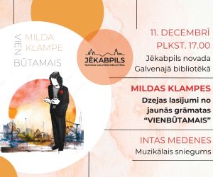MILDAS KLAMPES - Dzejas lasījumi no jaunās grāmatas “VIENBŪTAMAIS”