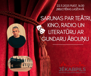 Sarunas par teātri, kino, radio un literatūru ar Gundaru Āboliņu