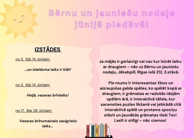 Jūnijs Bērnu un jauniešu nodaļā 