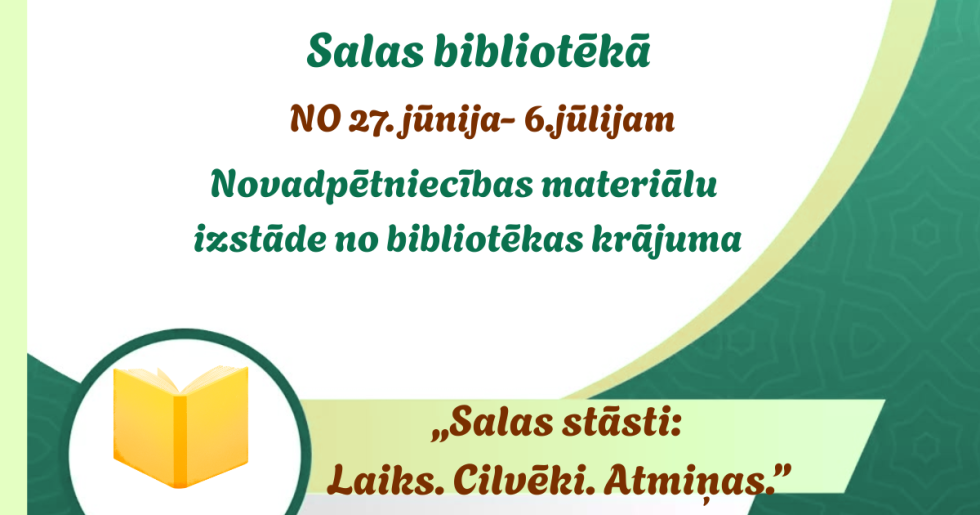 Salas bibliotēka aicina dalīties ar saviem stāstiem