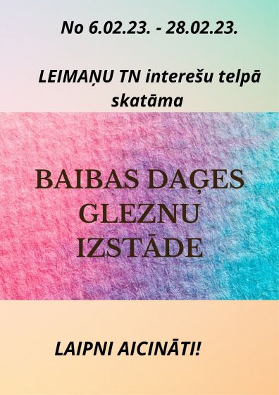 Leimaņu bibliotēka februārī aicina uz Baibas Daģes gleznu izstādi