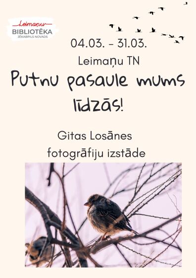 Leimaņu bibliotēka martā aicina uz Gitas Losānes (Jēkabpils) fotogrāfiju izstādi 