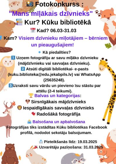 No 6.marta Kūku bibliotēka aicina uz fotokonkursu 