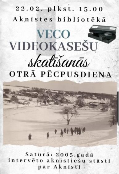 Aknīstes bibliotēka 22.februārī aicina uz atmiņu stāstu pēcpusdienu