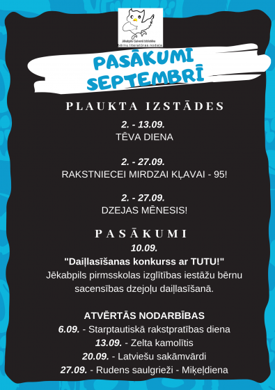 Aktualitātes SEPTEMBRĪ!