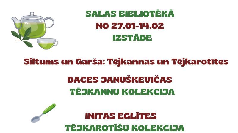 Salas bibliotēka no 27.janvāra aicina uz kolekciju izstādi 