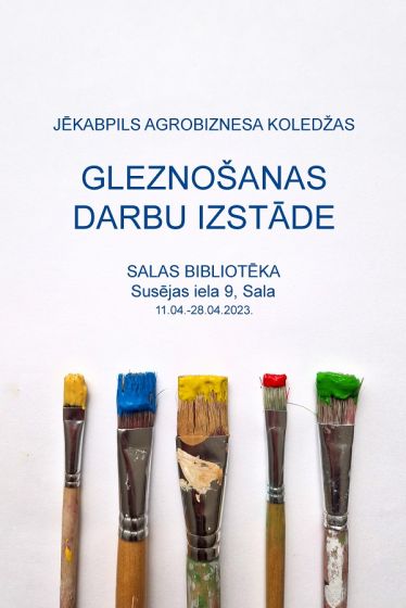 Salas bibliotēka aicina uz gleznošanas darbu izstādi