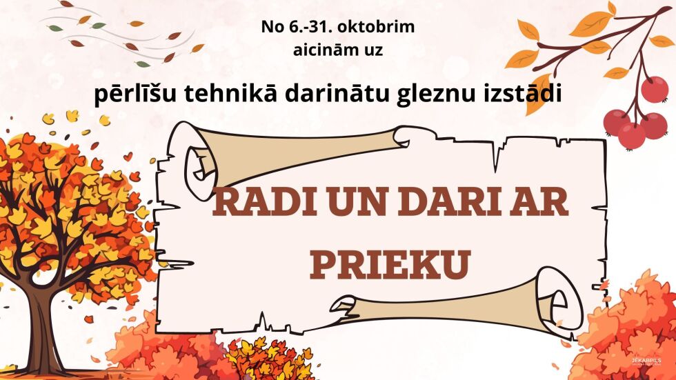 Variešu bibliotēka no 6.oktobra aicina uz pērlīšu tehnikā veidotu izstādi