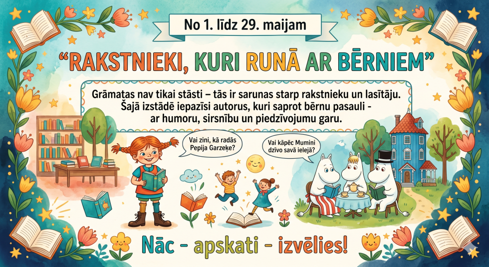 Bērnu un jauniešu nodaļa maijā piedāvā!