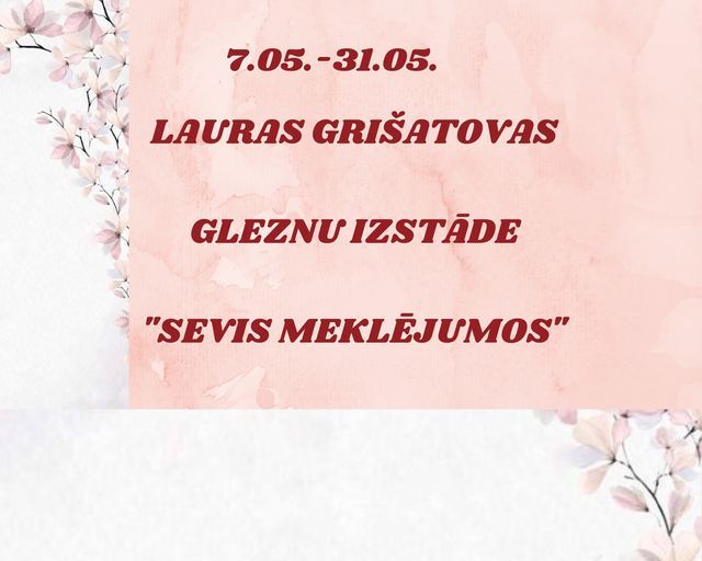 Salas bibliotēka aicina uz Lauras Grišatovas gleznu izstādi 