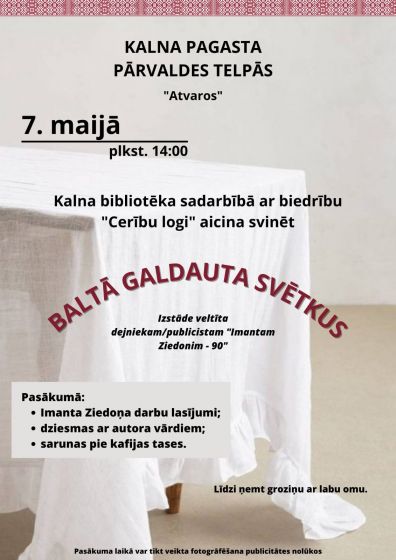 Baltā galdauta svētki Kalna bibliotēkā