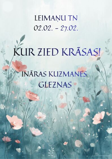 Leimaņu bibliotēka februārī aicina uz Ināras Kuzmanes (Jēkabpils) gleznu izstādi