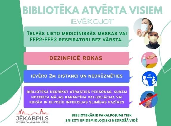 Bibliotēku darbība no 2022.gada 1.marta 