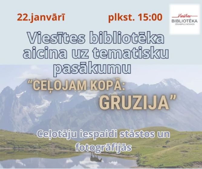 Viesītes bibliotēka 22.janvārī pl. 15.00 aicina uz tematisku pasākumu 
