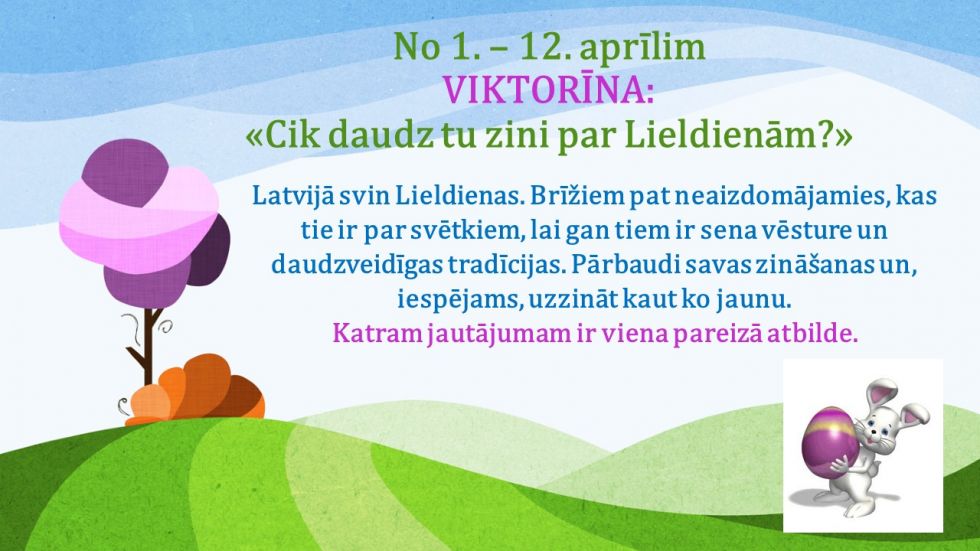 Viktorīna: Cik daudz tu zini par Lieldienām?