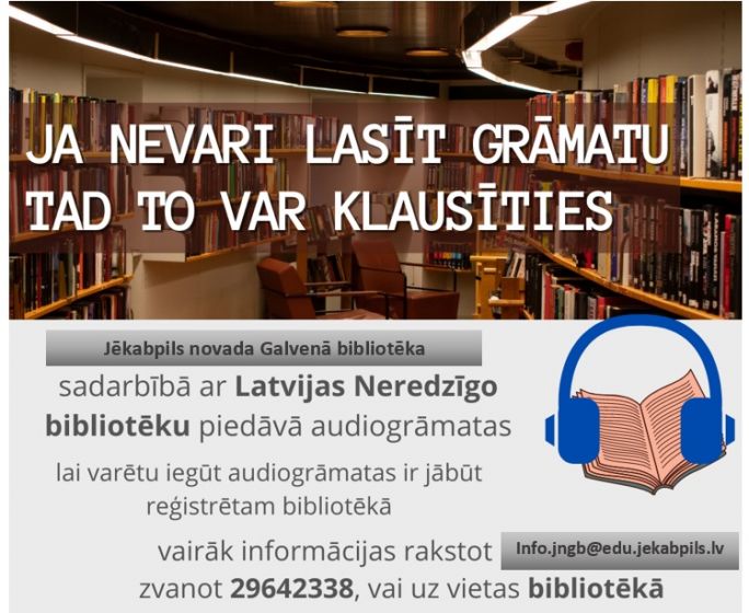 Ja nevari lasīt grāmatu, tad to var klausīties!