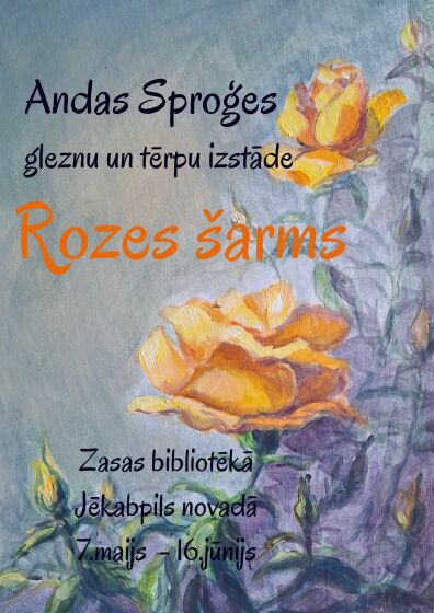 Zasas bibliotēka aicina uz Andas Sproģes (Vecumnieki) gleznu un tērpu izstādi 