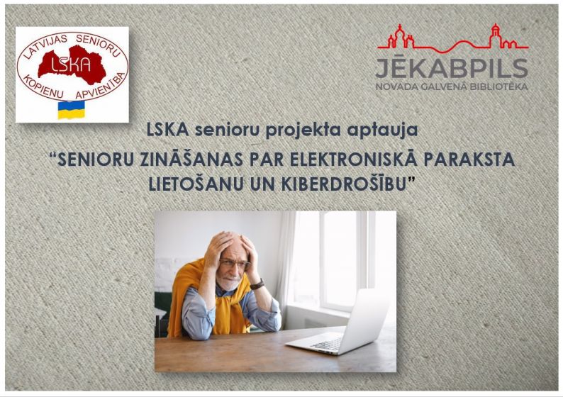 Senioru zināšanas par elektroniskā paraksta lietošanu un kiberdrošību