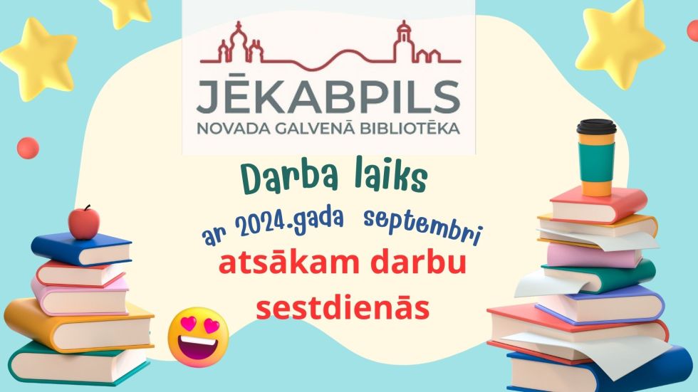  SVARĪGI! Ar septembri atsākam darbu sestdienās!