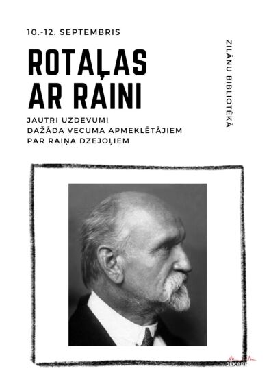 Zīlānu bibliotēka no 10.-12.septembrim aicina uz Rotaļām ar Raini