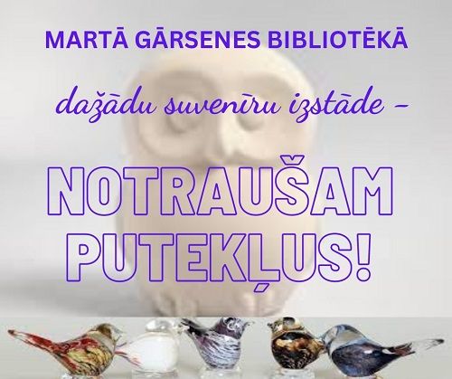 Gārsenes bibliotēka martā aicina uz suvenīru izstādi 