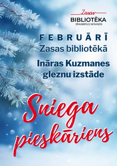 Zasas bibliotēka februārī aicina uz Ināras Kuzmanes (Jēkabpils) gleznu izstādi