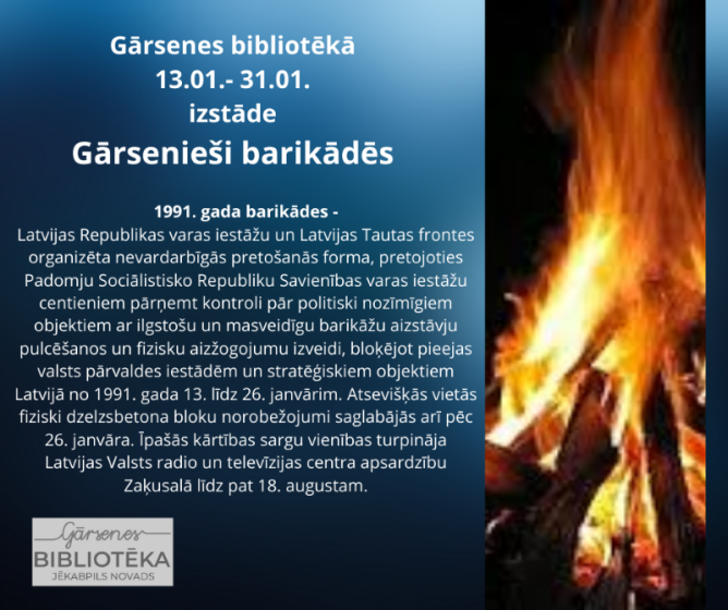 Gārsenes bibliotēka aicina uz izstādi 