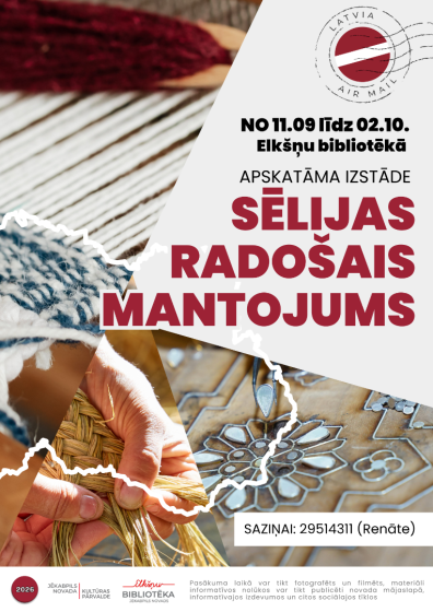 Elkšņu bibliotēkā līdz 2.oktobrim izstāde 