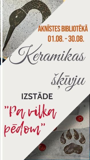 Aknīstes bibliotēka augustā aicina uz keramikas šķīvju izstādi 