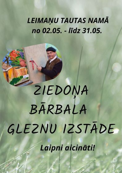 Leimaņu bibliotēka aicina uz Ziedoņa Bārbala gleznu izstādi