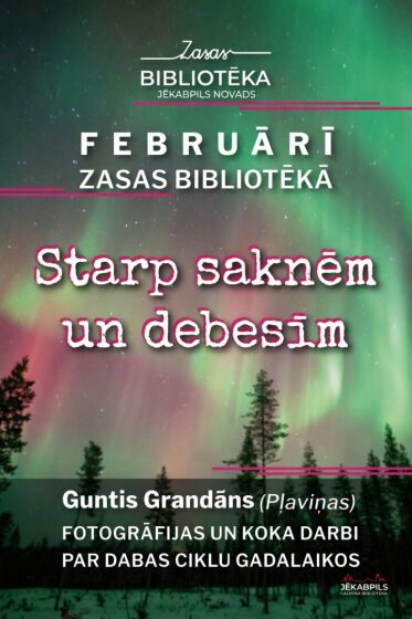 Zasas bibliotēkā februārī Gunta Grandāna (Pļaviņas) fotogrāfiju un koka darbu izstāde