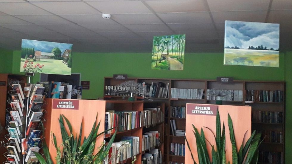 Krustpils bibliotēka aicina uz Dainas Eglītes gleznu izstādi
