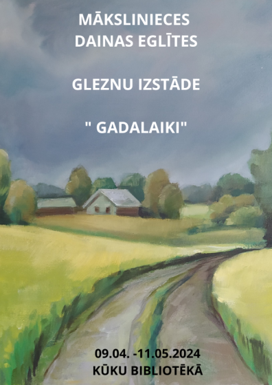 Kūku bibliotēka aicina uz Dainas Eglītes gleznu izstādi