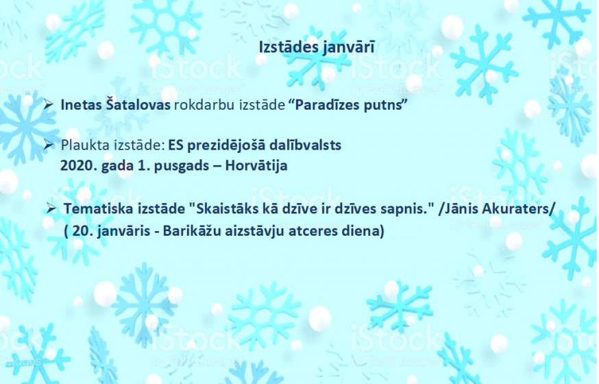 Izstādes janvārī