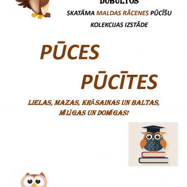 Kalna bibliotēkas nodaļā Dubultos Maldas Rācenes pūcīšu kolekcijas izstāde