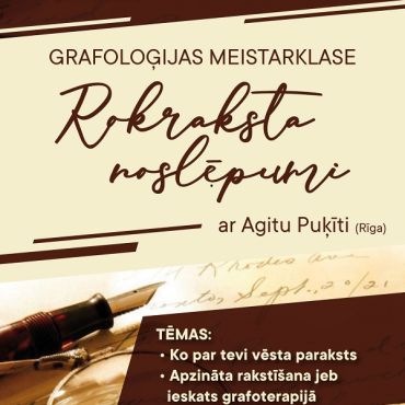 Zasas bibliotēka 18.aprīlī pl. 11.30 aicina uz grafoloģijas meistarklasi