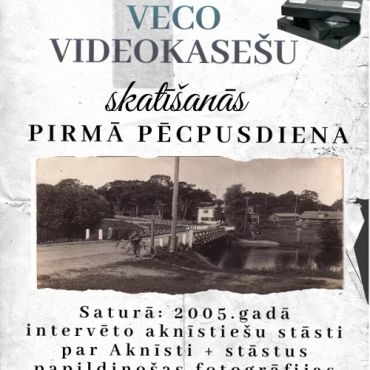 Aknīstes bibliotēka aicina uz veco videokasešu skatīšanos 31.01. pl. 15.00