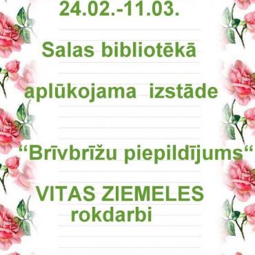 Salas bibliotēkā izstāde "Brīvbrīžu piepildījums" 