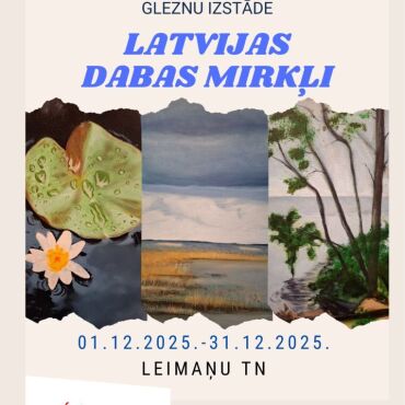 Leimaņu bibliotēka aicina uz Elitas Plikšas (Aknīste) gleznu izstādi