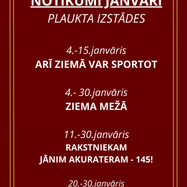 Aktualitātes janvārī!